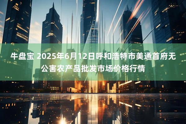 牛盘宝 2025年6月12日呼和浩特市美通首府无公害农产品批发市场价格行情