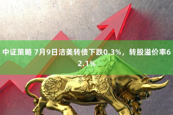 中证策略 7月9日洁美转债下跌0.3%，转股溢价率62.1%